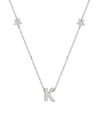 Jane Basch Silver Initial Necklace (a-z)