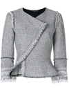 Roland Mouret Frayed Asymmetric Front Jacket