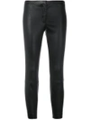 Theory Cropped Wet Look Trousers