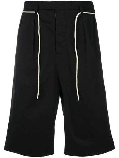 Maison Margiela Contrast-trim Tailored Shorts In Black