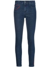 Stella Mccartney All Is Love Embroidered Skinny Jeans In Blue