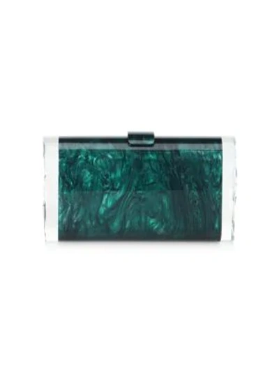 Edie Parker Lara Backlit Acrylic Clutch Bag, Green