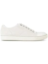 Lanvin Toe Capped Sneakers In White