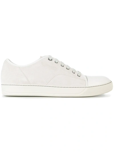 Lanvin Toe Capped Sneakers In White