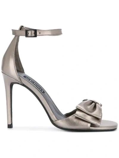 Senso Bow Stiletto Sandals In Metallic