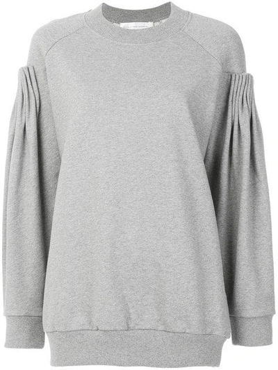 Victoria Victoria Beckham Draped Sleeves Sweatshirt In Grey