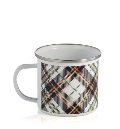 Shiraleah Tartan Enamel Mug In Multi