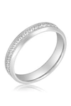 Adornia Stainless Steel Eternity Ring In Silver