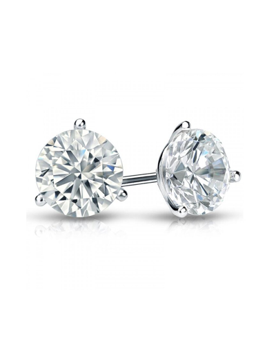 Diana M. Fine Jewelry 14k White Gold 2.00 Ct. Tw. Diamond Earrings In Silver