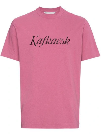 Johnlawrencesullivan John Lawrence Sullivan Kafkaesk Print Short Sleeve T Shirt In Pink&purple