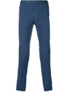 Pt01 Super Slim Chino Trousers In Blue