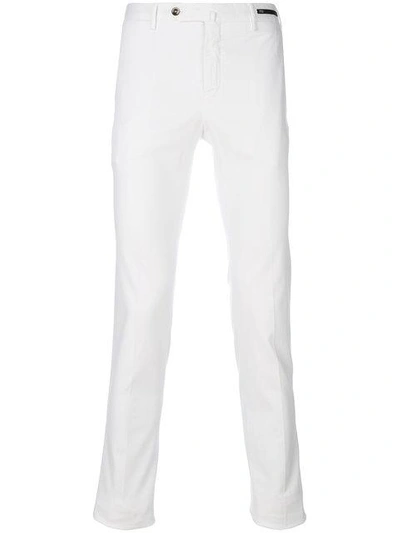 Pt01 Super Slim Chino Trousers - White