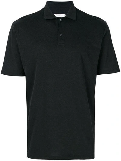 Fashion Clinic Timeless Half Sleeve Polo Shirt In Black