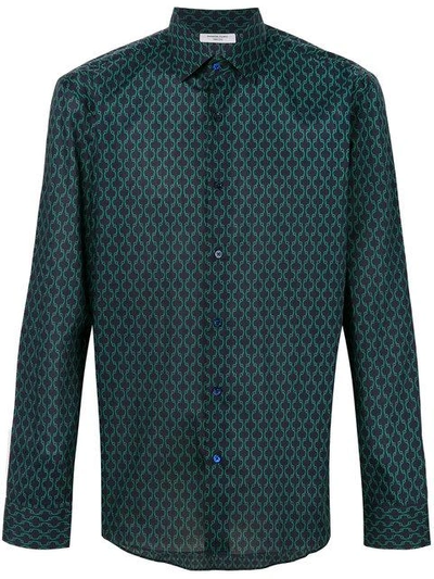 Fashion Clinic Timeless Printed Shirt In Blue