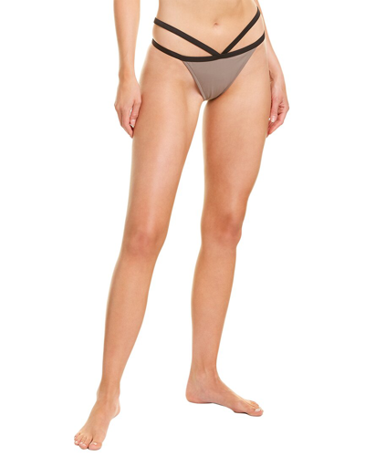 Sportsillustrated Swim Sports Illustrated Swim Strappy Banded Bikini Bottom In Black