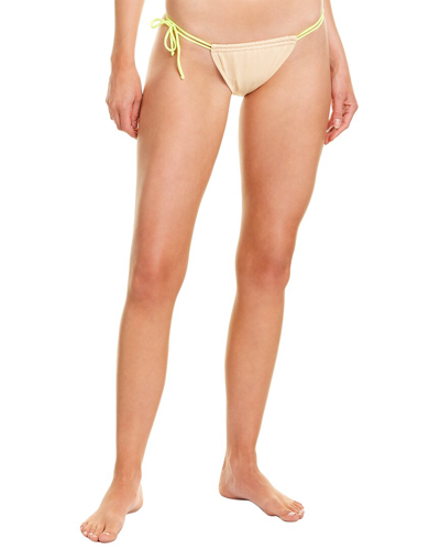 Sportsillustrated Swim Sports Illustrated Swim Micro Adjustable Bikini Bottom In Beige
