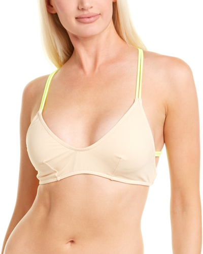 Sportsillustrated Swim Sports Illustrated Swim Party In The Back Bikini Top In Yellow