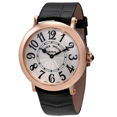 Franck Muller Round Quartz Silver Dial Ladies Watch 8038qzv5nsil In Black / Gold / Rose / Rose Gold / Silver