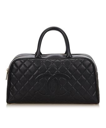 Chanel Pre-owned: Matelasse Caviar Handbag In Black | ModeSens