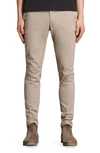 Allsaints Park Skinny Fit Chino Pants In Sand