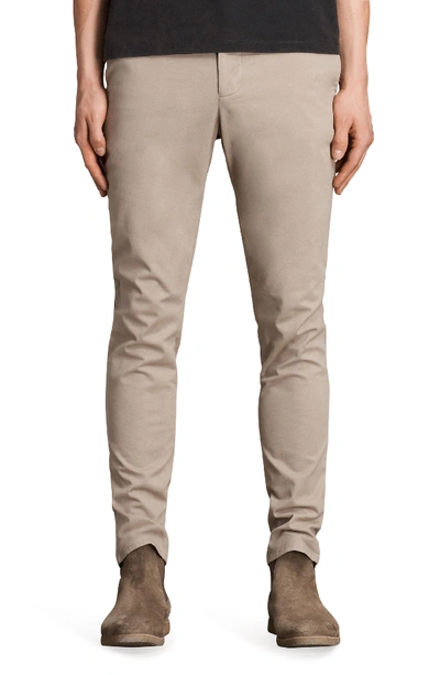 Allsaints Park Skinny Fit Chino Pants In Sand | ModeSens