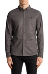 Allsaints Huntington Regular Fit Sport Shirt In Heath Grey