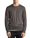 Allsaints Lang Crewneck Wool Sweater In Heath Grey Marl