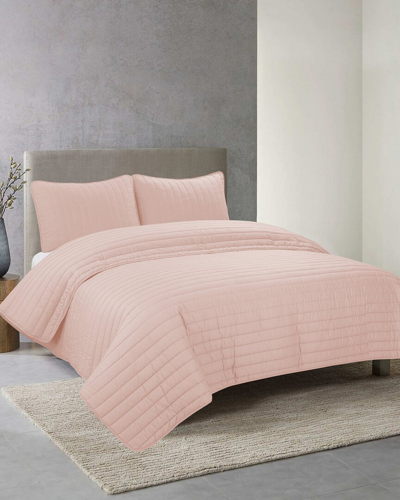 Nouvelle Home Perfectly Cotton Comforter Set In Blush