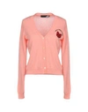 Love Moschino Cardigans In Salmon Pink
