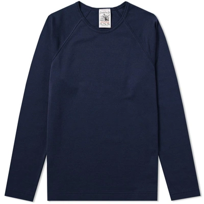 S.n.s Herning S.n.s. Herning Symbol Crew Sweat In Blue