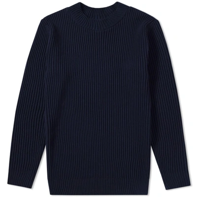 S.n.s Herning S.n.s. Herning Patent Crew Knit In Blue