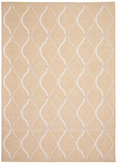Ecarpet Veranda Abstract Indoor/ Outdoor Rug In Gold