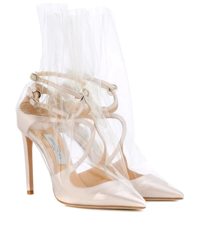 Jimmy Choo X Off-white Claire 100 Satin Pumps