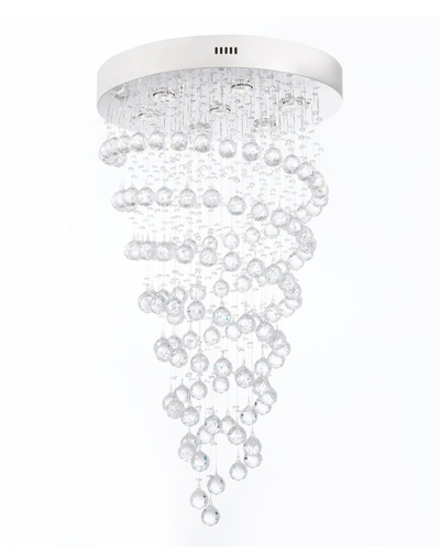 Finesse Decor Crystal Chandelier Double Helix In Silver