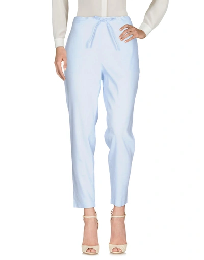 Theory Casual Pants In Sky Blue