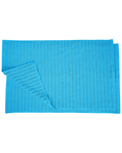 Superior Eco-friendly 2pc Absorbent Bath Mat Set In Aster Blue