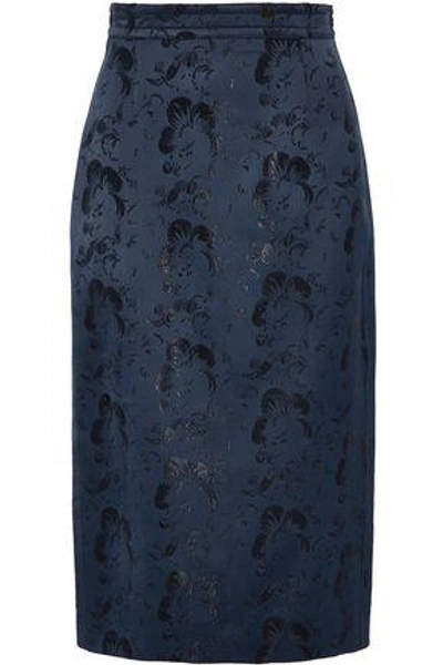 Antonio Berardi Woman Satin-jacquard Skirt Navy