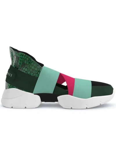 Emilio Pucci City Up Custom Sneakers In Green