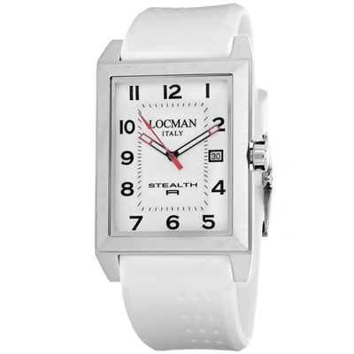 Locman Men's White Dial Watch In Black / Teal / White