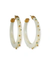 Gas Bijoux Celeste Hoop Earrings In White