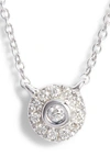 Dana Rebecca Designs Lauren Joy Mini Diamond Disc Necklace In White Gold