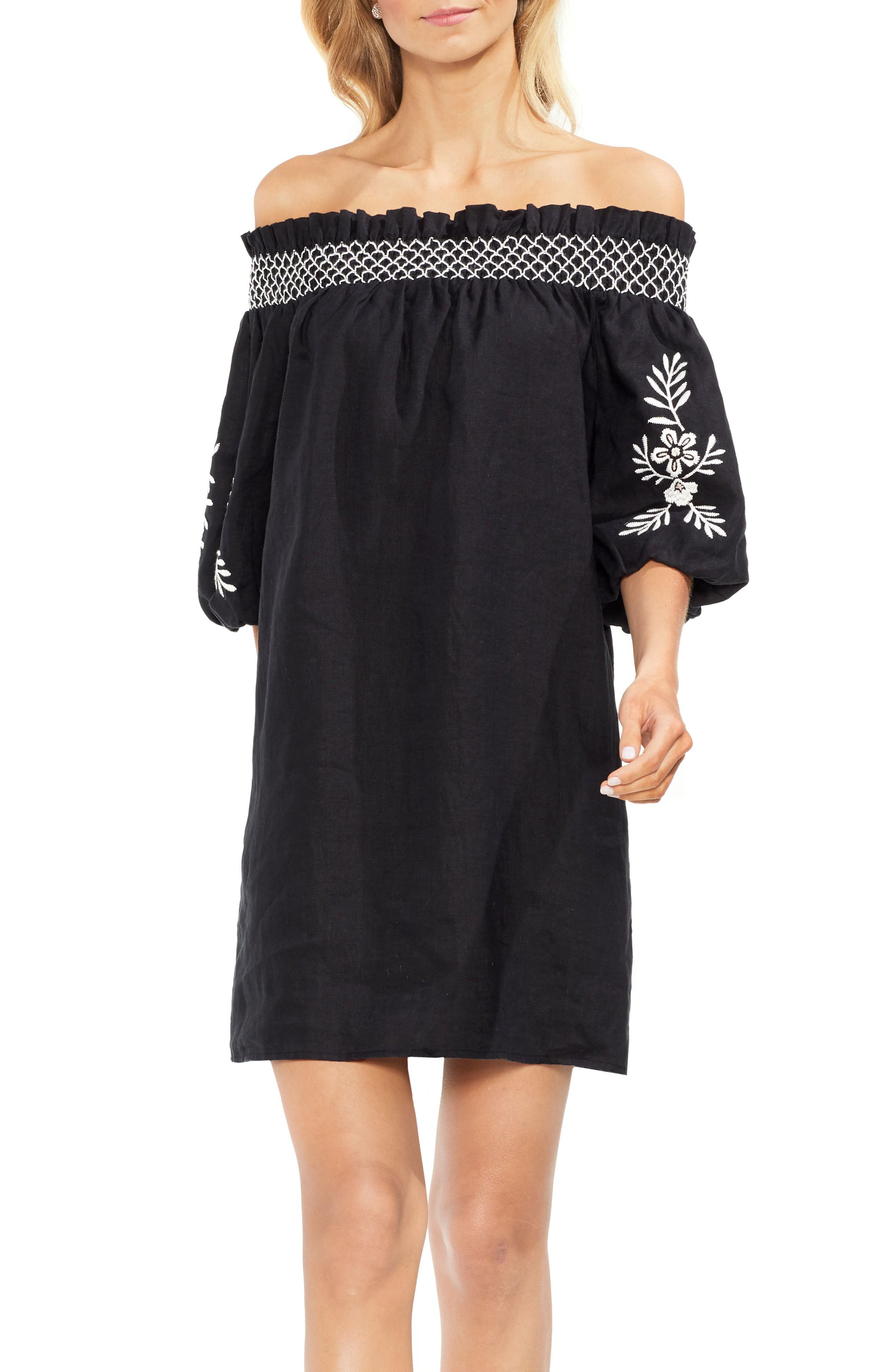 linen rich shift dress