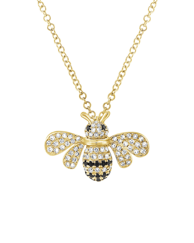 Sabrina Designs 14k 0.21 Ct. Tw. Diamond Bumble Bee Necklace In Yellow
