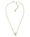 Adore Pointed Heart Necklace, 16 In Gold