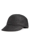 Eric Javits Mondo Woven Squishee Cap In Black