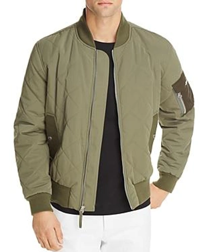 7 For All Mankind Military Bomber Jacket In Army Green