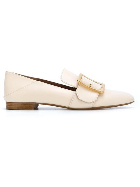 Bally Side Buckle Loafers In White | ModeSens