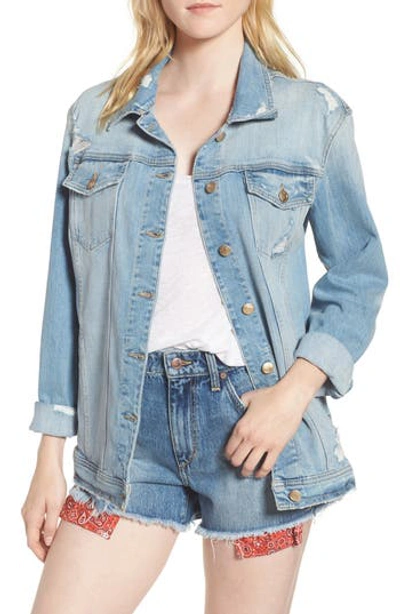 Joe's Jeans The Oversized Denim Jacket W/ Distressing In Memrie