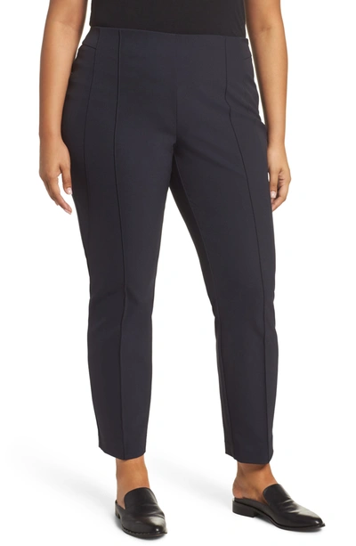 Lafayette 148 New York Plus Plus Size Gramercy Acclaimed-stretch Pants In Ink