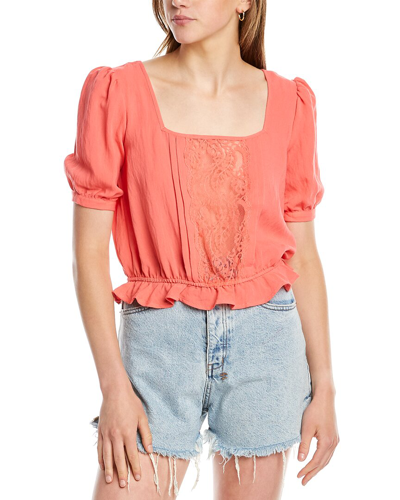 Dnt Lace Top In Orange